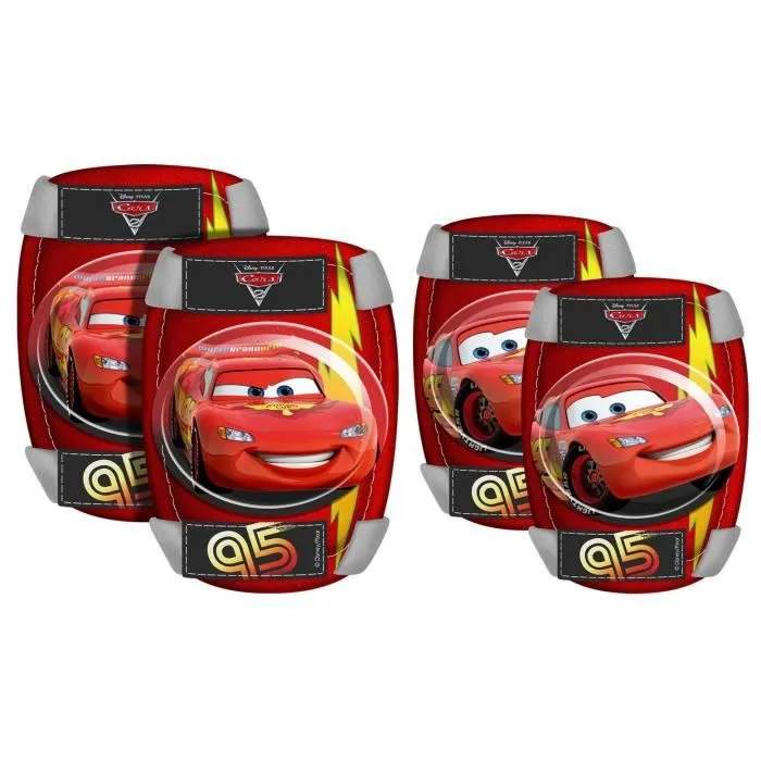 Set de coudières et genouillères STAMP Cars pour enfant - Rouge-0