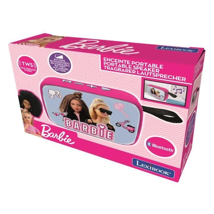Enceinte Bluetooth - Barbie - Compacte - Finition en tissu - Autonomie 4h - USB-C-2