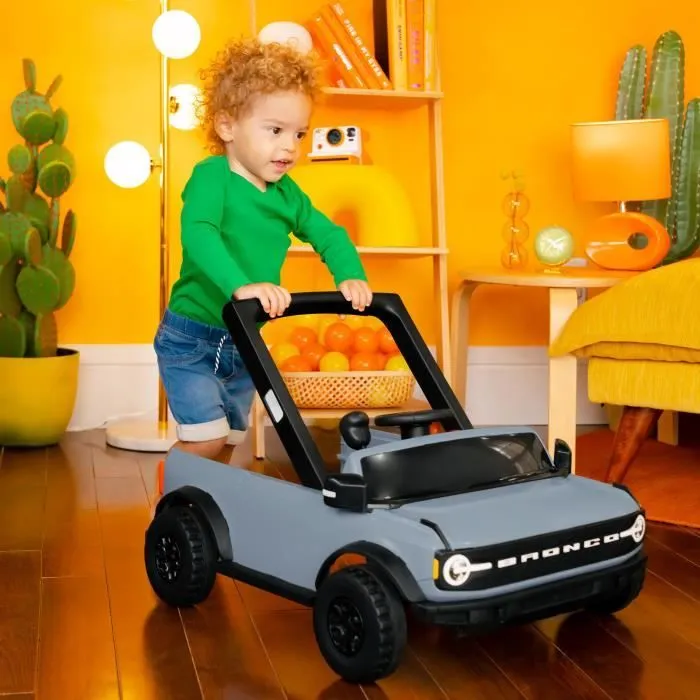 BRIGHT STARTS Trotteur et centre d'activités Ford Bronco 4-en-1, jouet de volant interactif et amovible, gris, à partir de 6 mois-2
