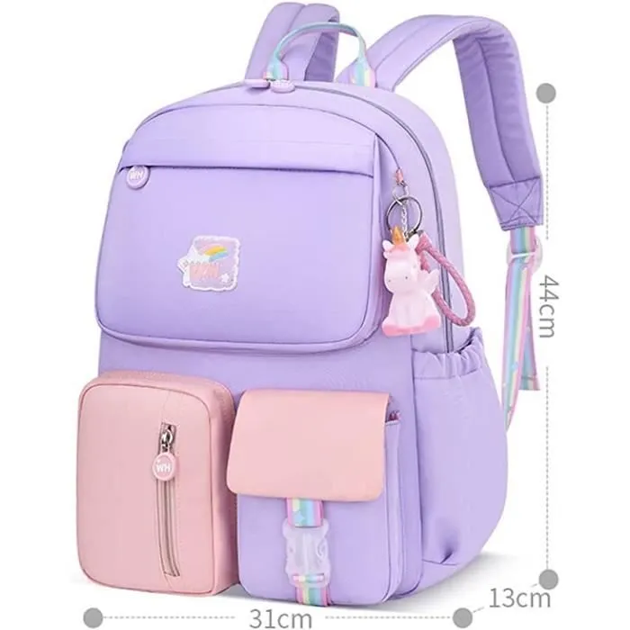 Sac à dos - WYCY - Licorne Mignon - Hydrofuge - 35L - Pour Filles Collège-3