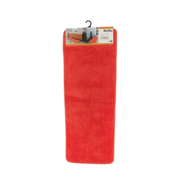TENDANCE - Grand Tapis de salle de bain Orange en Microfibre Confort et Doux 45 x 120 cm-0