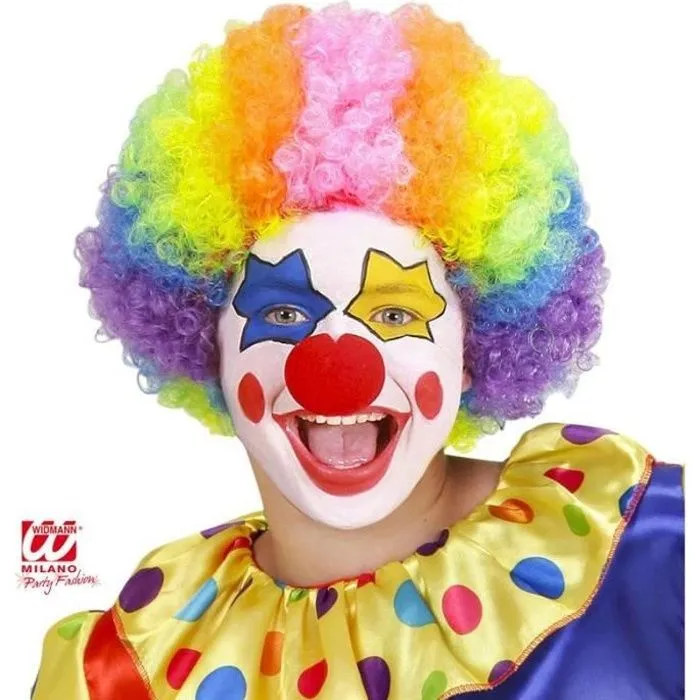 Perruque clown multicolore enfant clowns