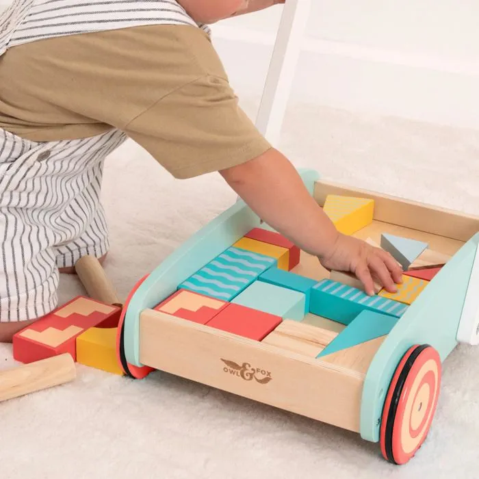 Chariot de marche - TP Toys - Avec cubes en bois FSC - Vert - 12 mois et plus - Mixte-4