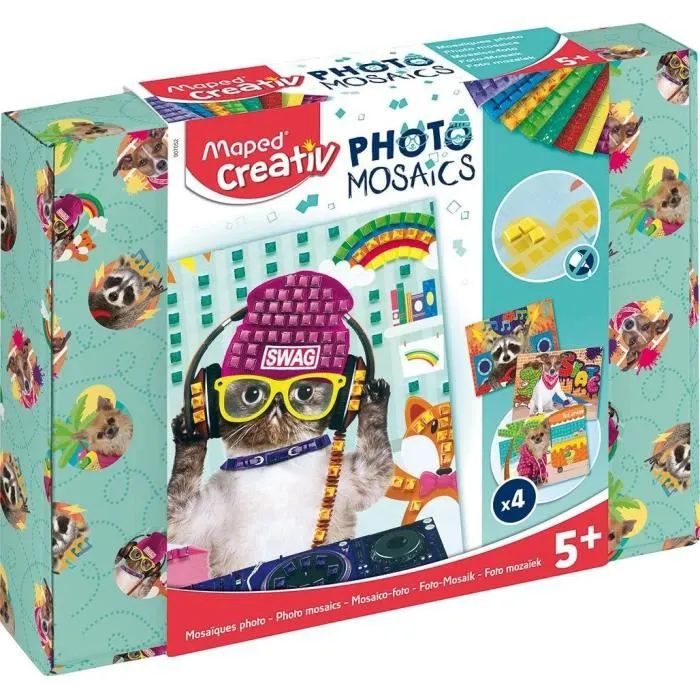 MAPED Creativ Mousse Caoutchouc Mosaïque "Animaux Cool"-0