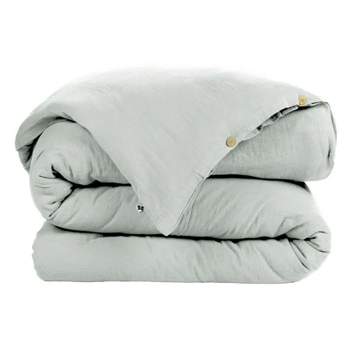 Housse de couette "Gaïa" toutes dimensions "Gaze de Coton" - Gaïa Eucalyptus - Housse de couette 200 x 200 cm-2