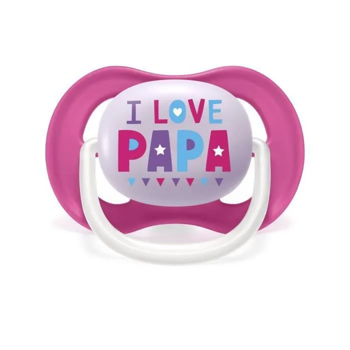 PHILIPS AVENT Lot de 2 sucettes Ultra aYnrYnes tendance 618 mois I Love Papa MontgolfiYore-2