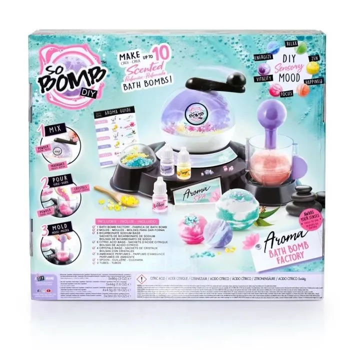 CANAL TOYS - So DIY - La Fabrique à bombes de bain - Aromathérapie - So Bomb - BBD 037-4