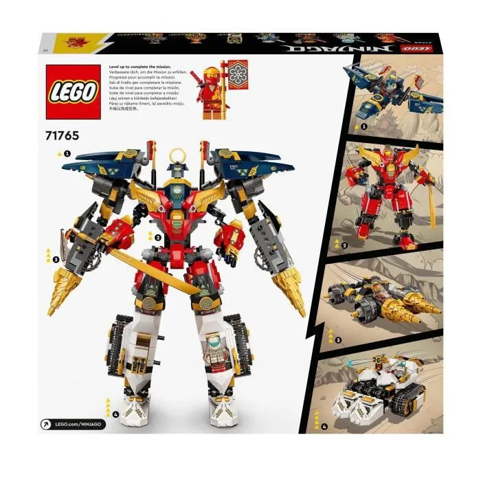LEGO® 71765 NINJAGO Le Robot Ultra Combo Ninja 4 en 1, Voiture, Jet, Tank et 7 Minifiguresavec bannière à collectionner-5