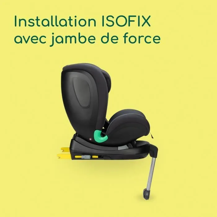 BEBECONFORT Siège auto évolutif pivotant 360° EvolveFix PLUS i-Size 0/1/2/3 - Isofix 0 à 12 ans (36 kg) 40-150 cm TINTED GRAPHITE-7