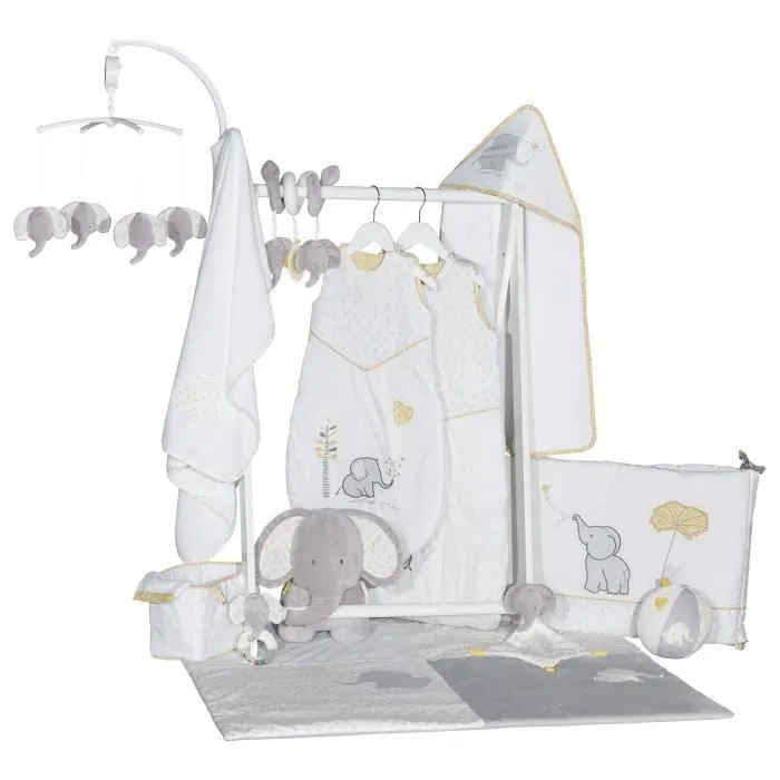 Paniere tissu en coton blanc-2