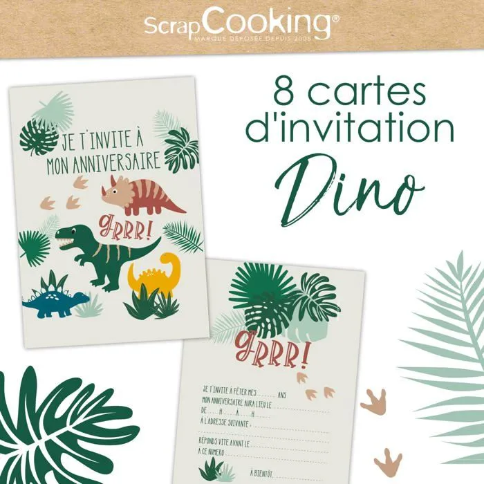 Faire-part - carte d'invitation Scrap cooking - 0262-1