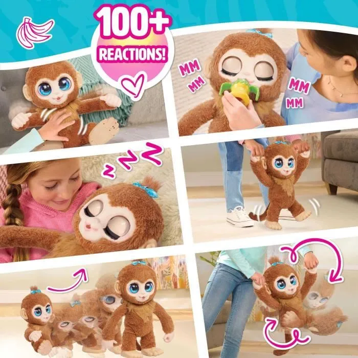 Jouet interactif - FURREAL FRIENDS - Peanut le Singe - Plus de 100 réactions, marche, équilibre et câlins-5