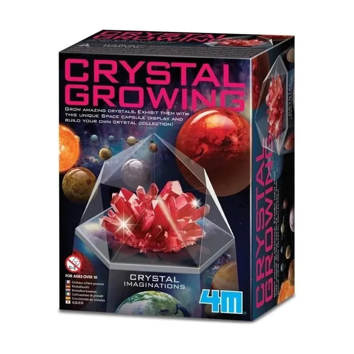 Kit de culture de cristaux - 4M - CRYSTAL IMAGINATIONS - Rouge - Pour enfants - Intérieur-0