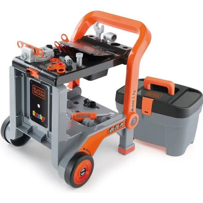 Smoby Atelier mobile BLACK+DECKER Argenté 360202-0