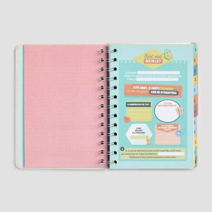Agenda - Mr. Wonderful - 2023 - Petit format - Rose - Organisation hebdomadaire-1