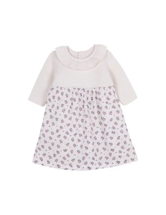 Coffret textile Gocco - W31VNPCA701WC - Jupe imprimee Robe, Blanc casse, 0-3 Mois Mixte bebe-0