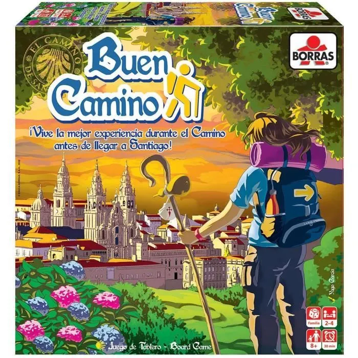 Buen Camino Jeu de société de plateau, Dès 8 ans, Joueurs de 2 à 4, Durée 30 min, Borras-0