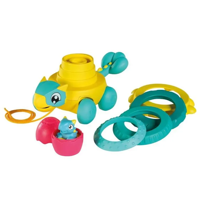 Jouet a tirer - jouet a pousser Rocco giocattoli - E73410 - Toomies JW Anchylosaure empilable et tracable-1