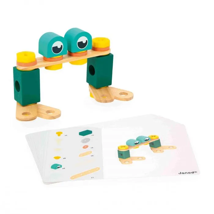 Baril 50 Pièces Brico'Kids - Jeu de Construction Enfant - 48 Accessoires + 2 Outils - Jeu d'Imitation - Dès 3 Ans-1