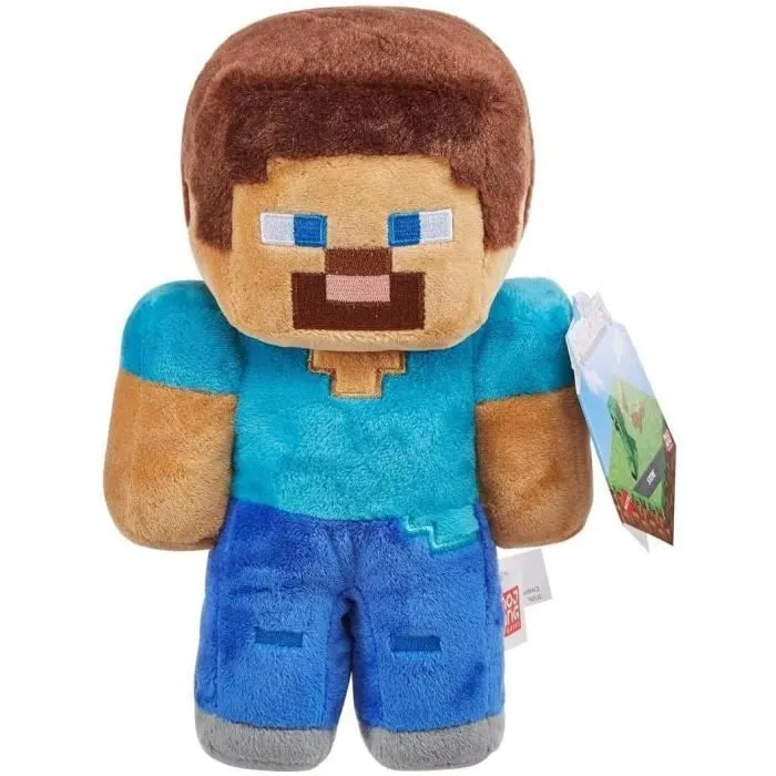 Peluche Minecraft - HHG11 - Personnage Steve - 20 cm - Bleu-0