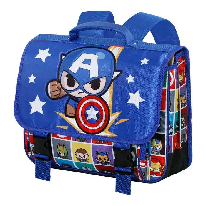 Cartable 2.0 - Marvel Captain America Punch - Bleu - Taille Unique-0
