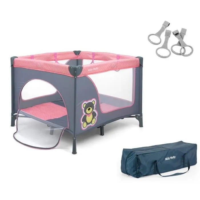 Parc Milly Mally Fun Pink Bear - MILLY MALLY - Parc pour Bébé - Rose - Mixte - 0 mois - Naissance - Préférable-1