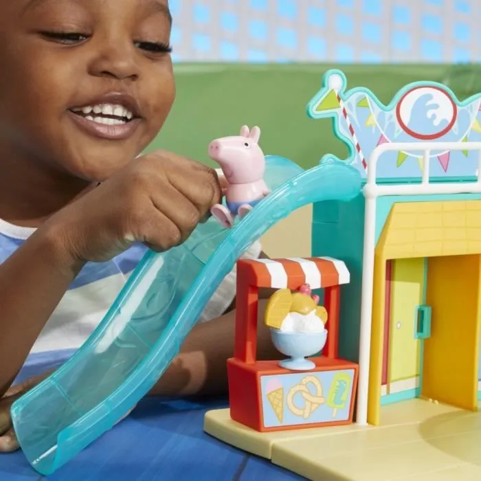 Coffret Peppa Pig Le parc aquatique de Peppa avec 2 figurines et 15 accessoires pour enfants dès 3 ans-4