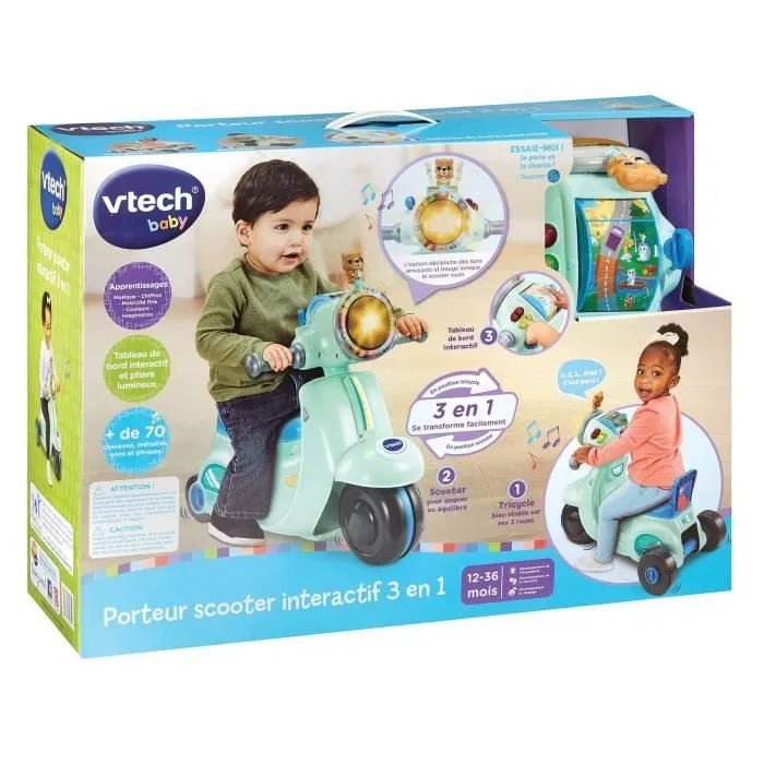 VTECH PORTEUR SCOOTER INTERACTIF 3 EN 1-7