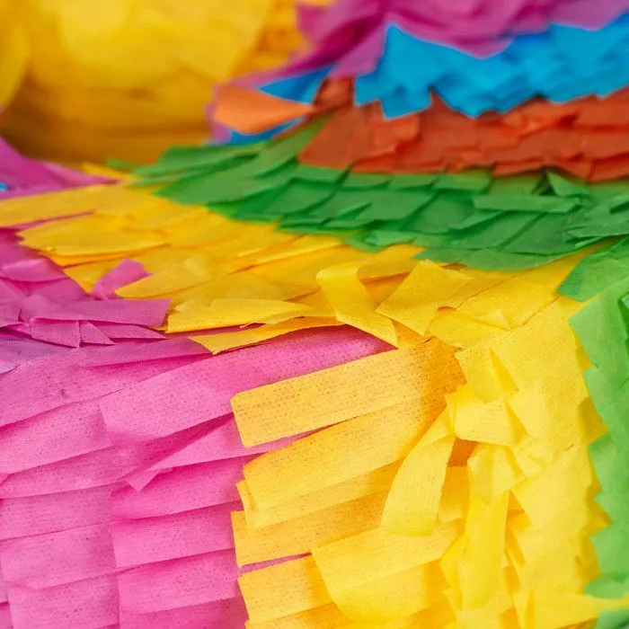 Relaxdays Mini pinata chiffre 6, arc-en-ciel, HxLxP: 20,5 x 15 x 4,5 cm, pour enfants, à remplir, multicolore-5