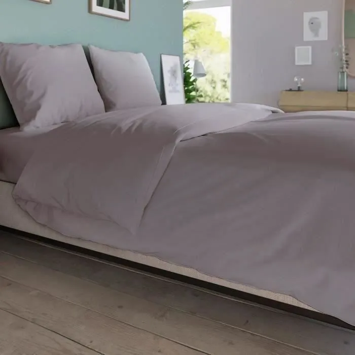 DODO - Housse de couette - 260x240 cm - Coton - Antibactérien - Taupe-4