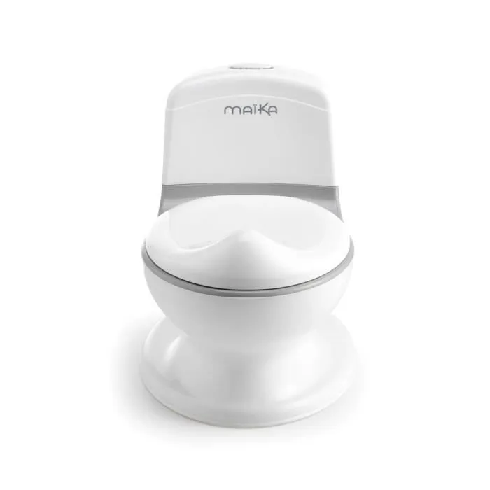 MAÏKA Pot de toilette blanc pour bébé - design réaliste - sonore et lumineux - range papier-2