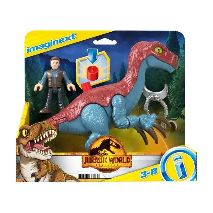 FISHER - PRICE IMAGINEXT - Jurassic World - Slasher Dino Et Personnage - Figurine d'action 1er age - 3 ans et +-5