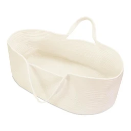 Moseskorb Baby 70x40 cm - Nid de bébé avec poignée Babykorb Baby Nest Lit en coton Beige Reducteur de lit-0