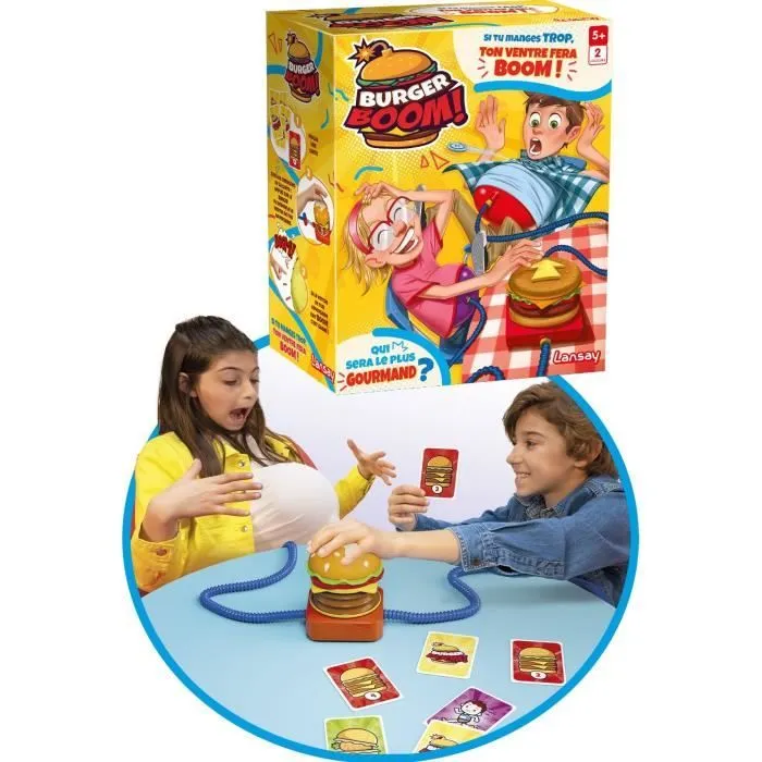 Burger Boom - LANSAY - Gonfle le ventre - Qui fera BOOM ? - Dès 5 ans-0