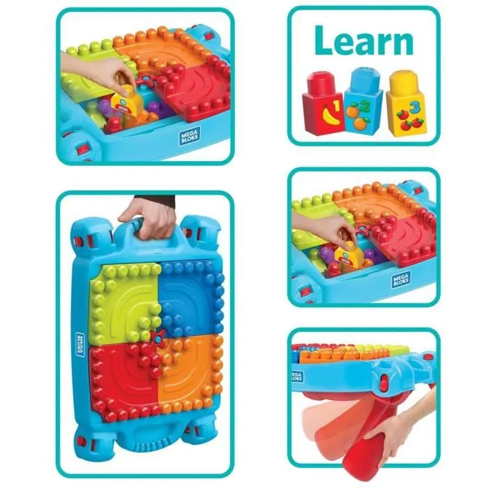 Table d'apprentissage MEGA BLOKS - La Table D'apprentissage - 30 blocs - Mixte-2