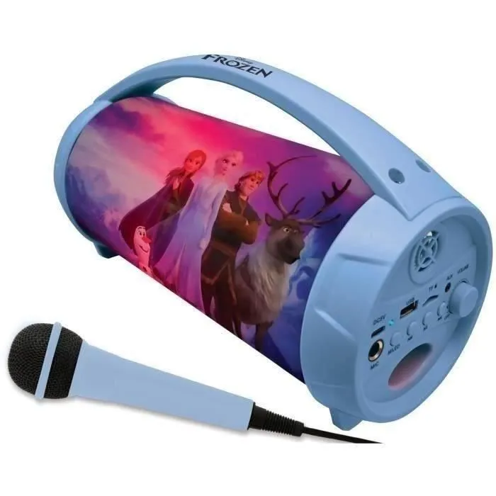 Enceinte Bluetooth® Sans-Fil Lumineuse avec Micro La Reine des Neiges-2