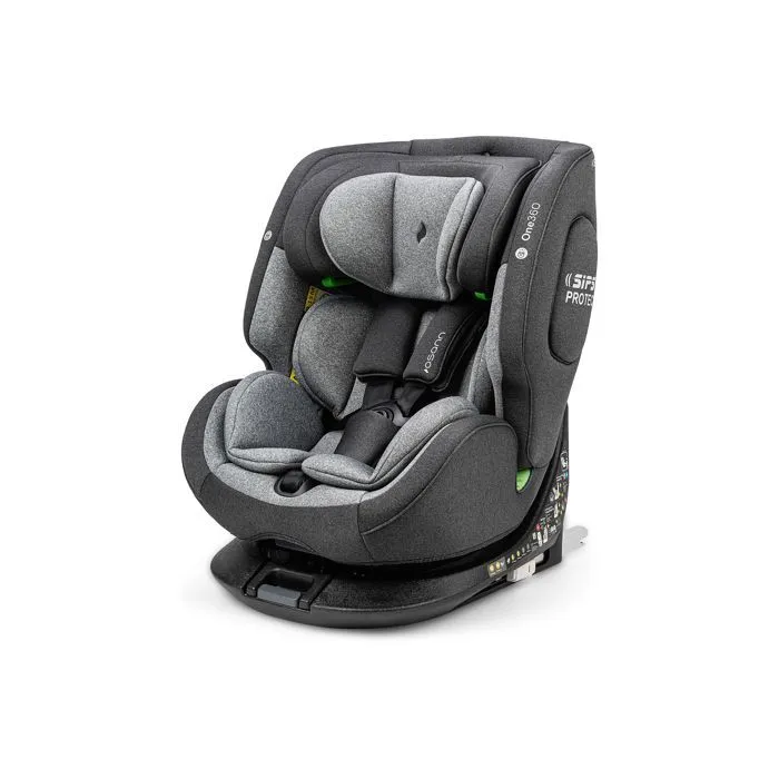 OSANN - Siège auto bébé/enfant One360 rotatif Isofix - 40-150 cm - 0 à 12 ans - Groupe 1/2/3  Gris - 40-150 cm-0