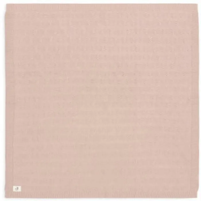 Couverture Berceau 75x100cm Grain knit Rose Sauvage-2