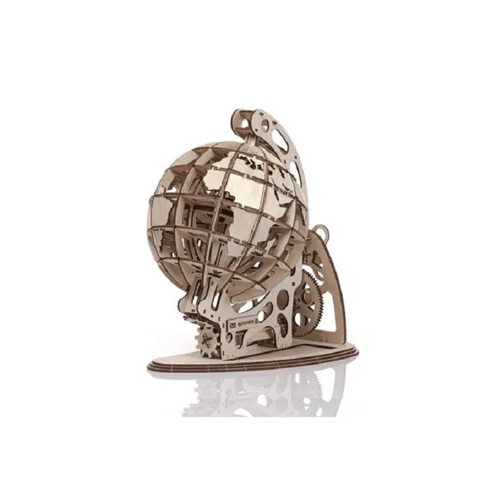 Puzzle 3D en bois - Mr. Playwood - Globe Mécanique animé - 145 pièces - À monter soi-même - Mixte-1