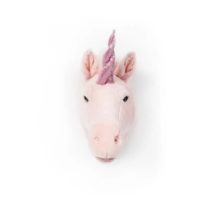 Wild & Soft - Trophée licorne rose Julia - Tête d'animal-0