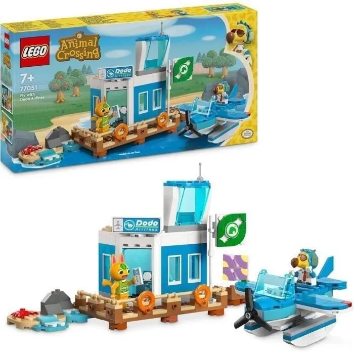 LEGO® Animal Crossing 77051 Voyage Aérien avec Dodo Airlines - Set avec un Avion de Ligne-0