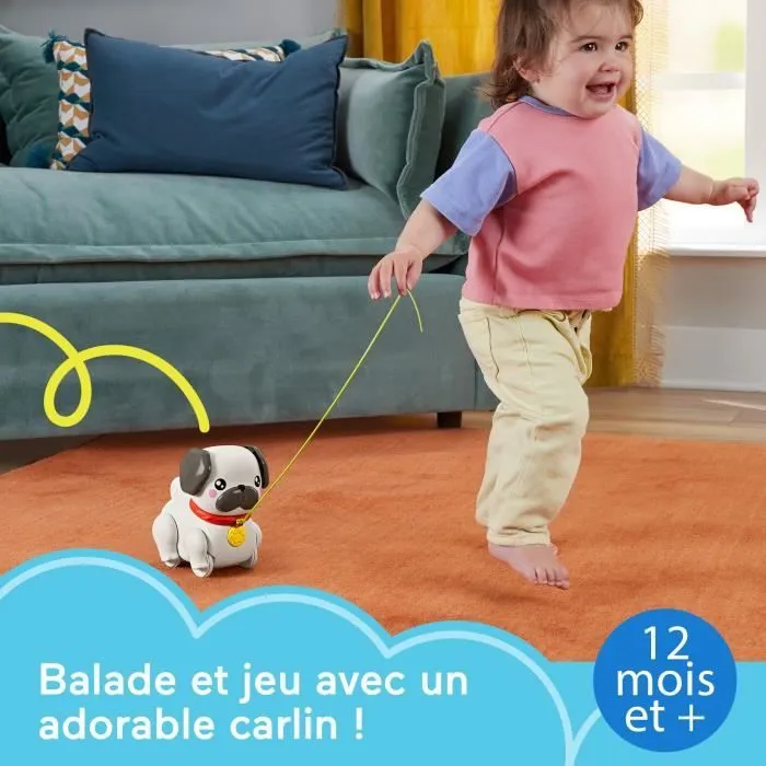 Fisher-Price-Mon Carlin à Promener-Jouet à tirer pour bébé HTW94-4