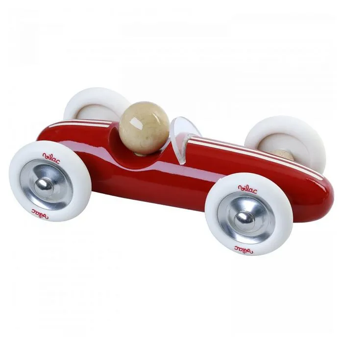 Vilac - Voiture Grand Prix vintage MM rouge-0