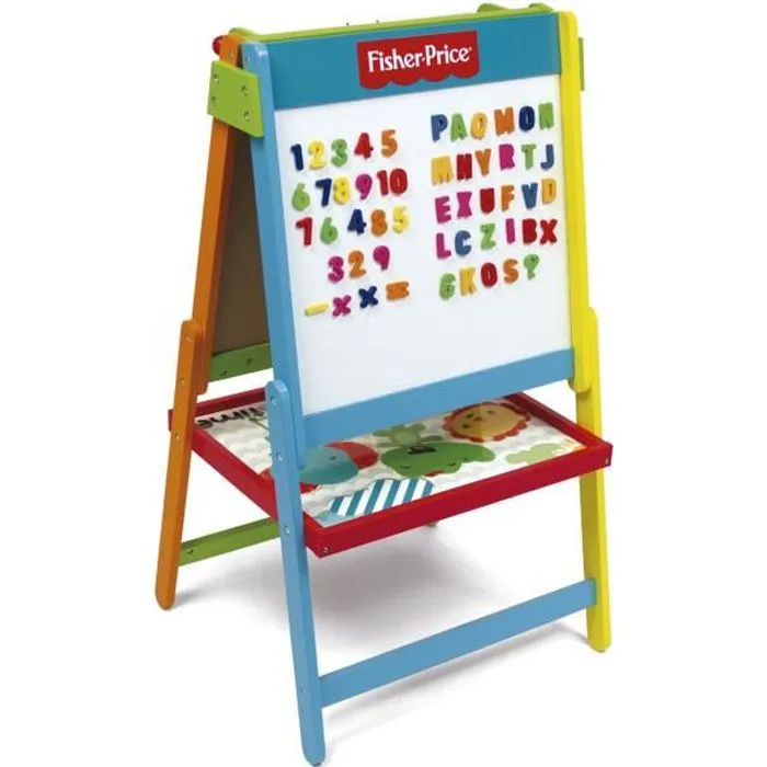FISHER PRICE -Tableau double face en bois + ACCESSOIRES-0