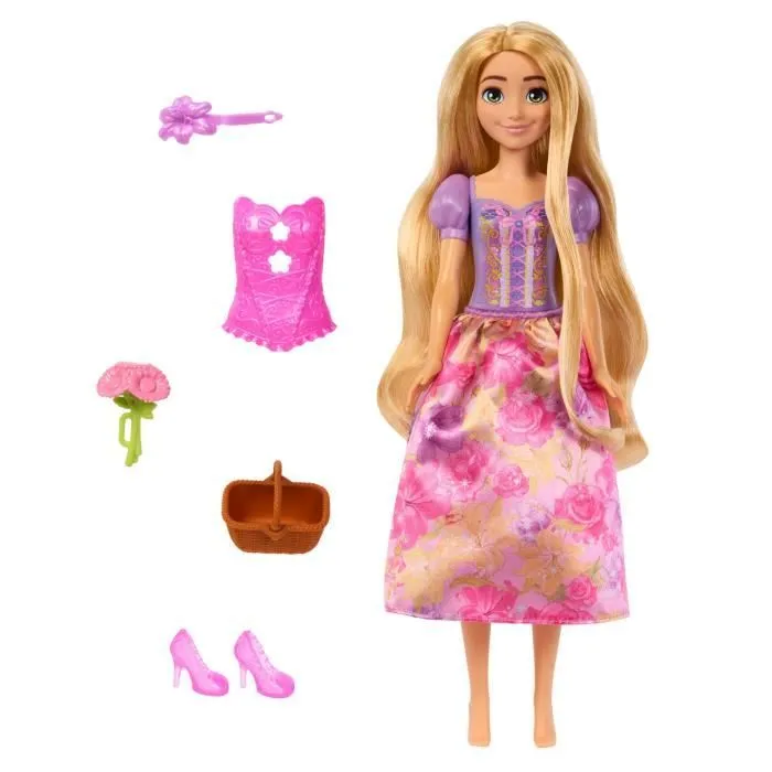Spin & Reveal Raiponce Mattel Poupée Disney Princesses avec surprises HTV86-1