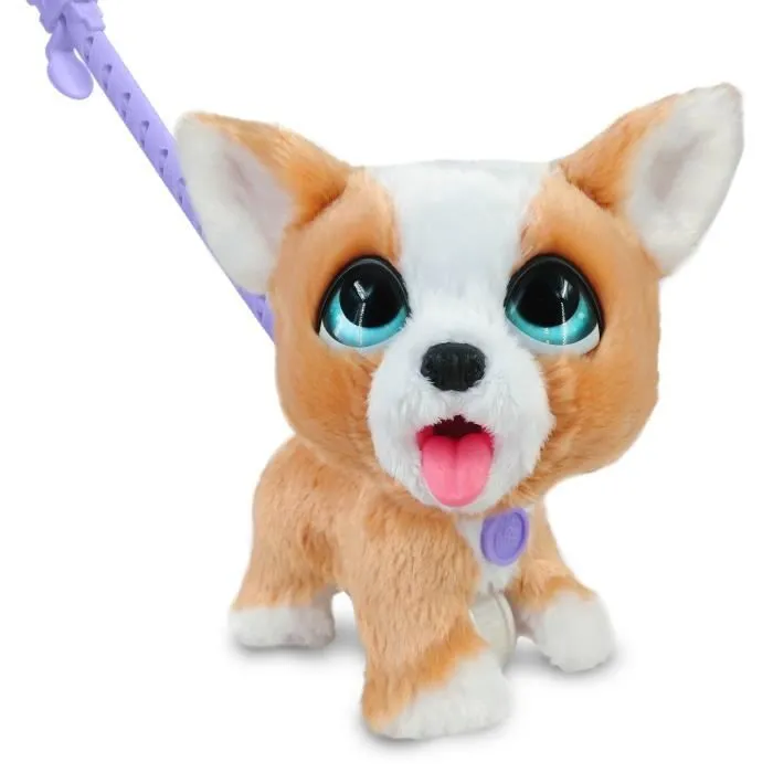 Jouet interactif - FURREAL FRIENDS - Mon Copain qui Fait Popo 23 cm - Animal interactif avec laisse, friandises et pelle-0