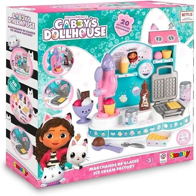 Gabby et la Maison Magique - Marchande de glaces - Smoby - 20 Accessoires - Fabriqué en France-4