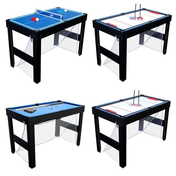 Table multi-jeux HAPPY GARDEN - 20 jeux - Pour enfants - Noir, rouge et vert-2