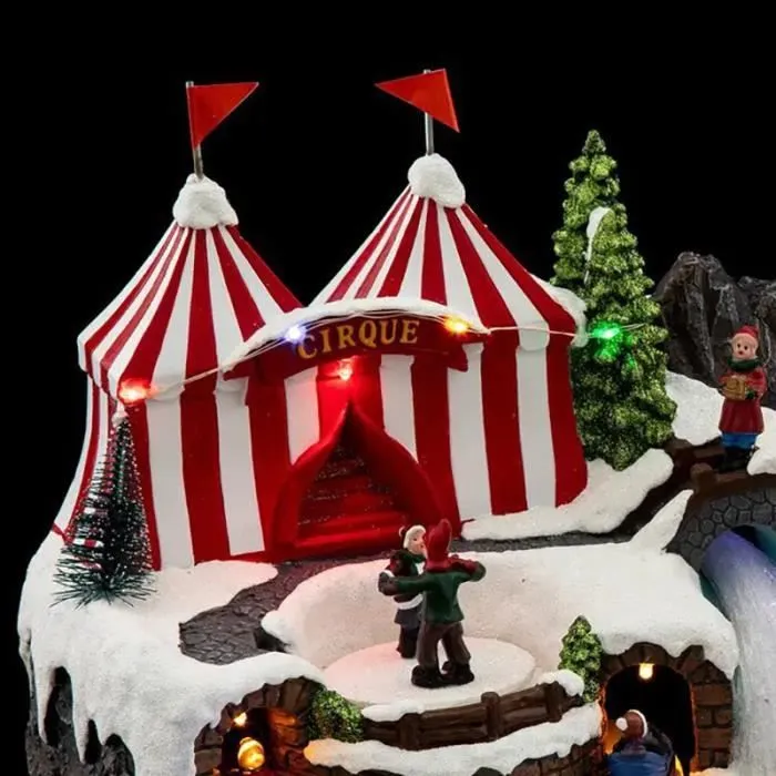 Village de Noël dirigeable animé/musical 12 LED + transfo Feeric lights & christmas-0