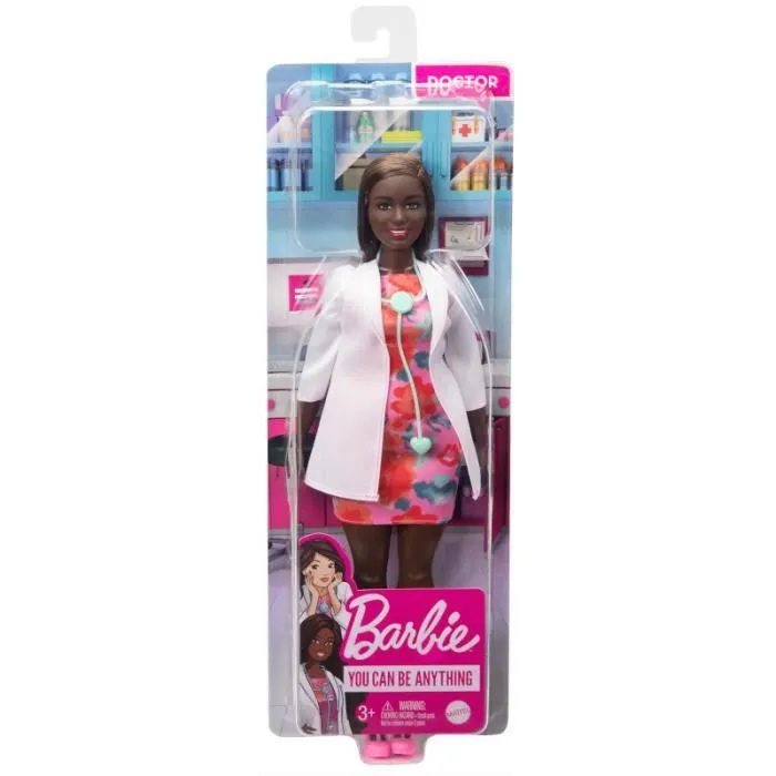Poupée - Barbie - Docteur junior - 30 cm - Blanc/Rose - 3 pièces-3